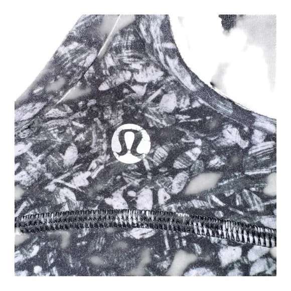 Lululemon Flow Y Bra Nulu Lt Sup A–C Cups, Blossom Overlay Starlight Multi, Sz 4 - Picture 6 of 7